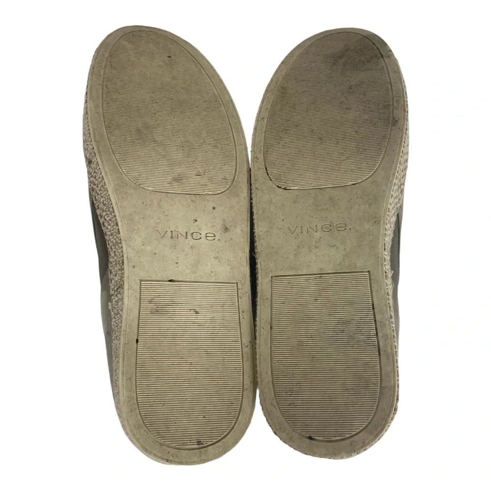 Vince Espadrille Platform Slip-on Sneakers Gray Suede Size 7.5‎ / 37.5